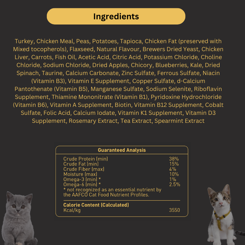 NZCeline's Chicken & Turkey Dry Cat Food 1.5KG